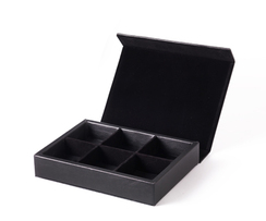 6-vaks presentatiedoos kunstleer